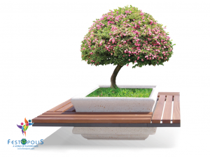 Panchina ELIO SQUARE WOOD